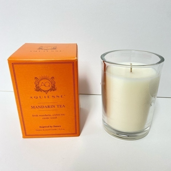 AQUIESSE -MANDARIN TEA - LUXURY SCENTED SOY WAX CANDLE 6.5 OZ BRAND NEW IN BOX - Picture 1 of 4